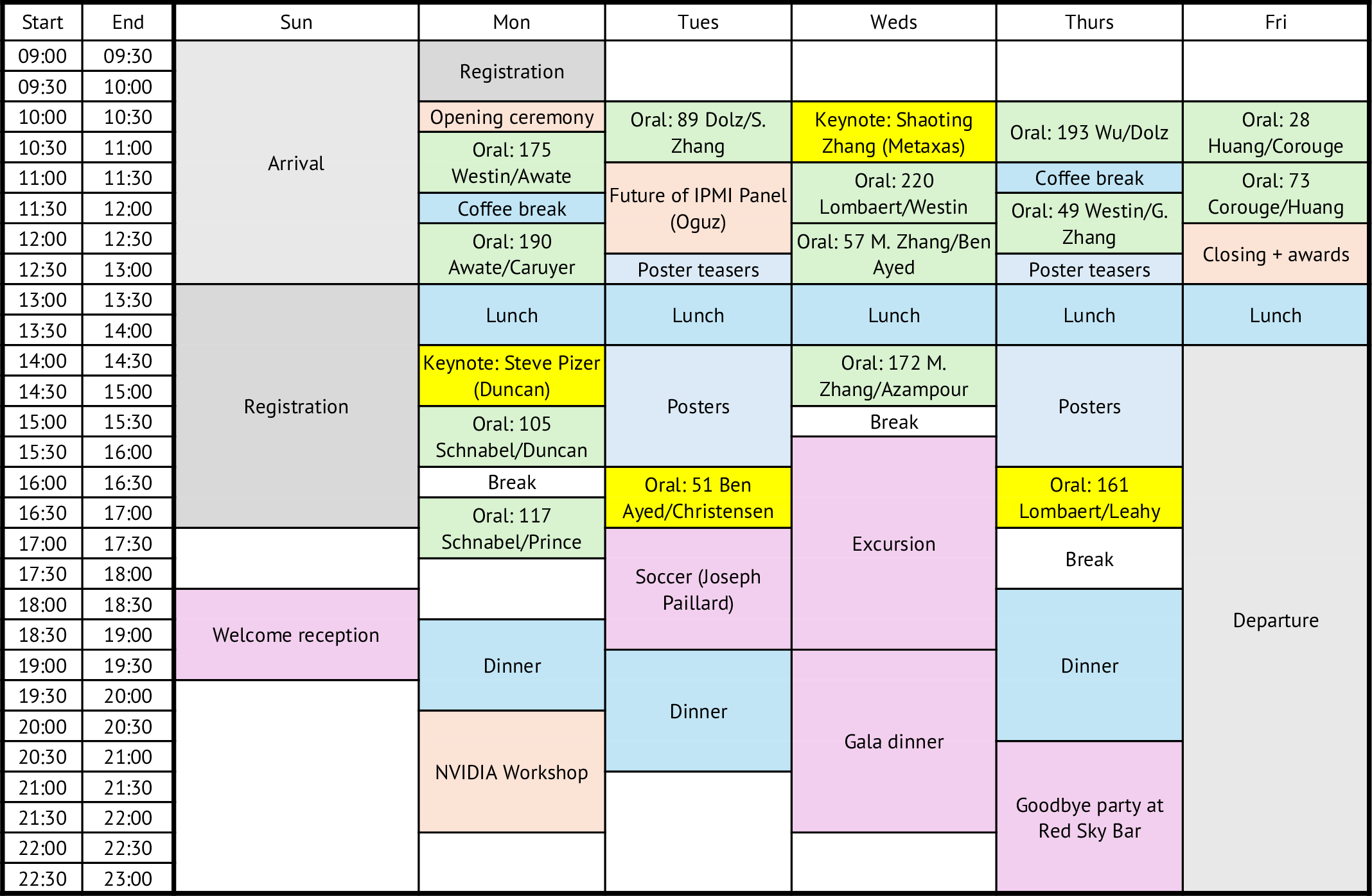 Program at a glance